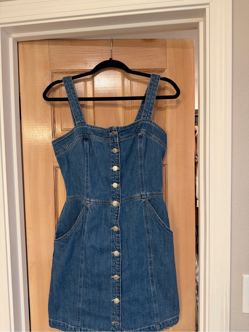 Levi's Classic Blue Denim Button Mini Dress